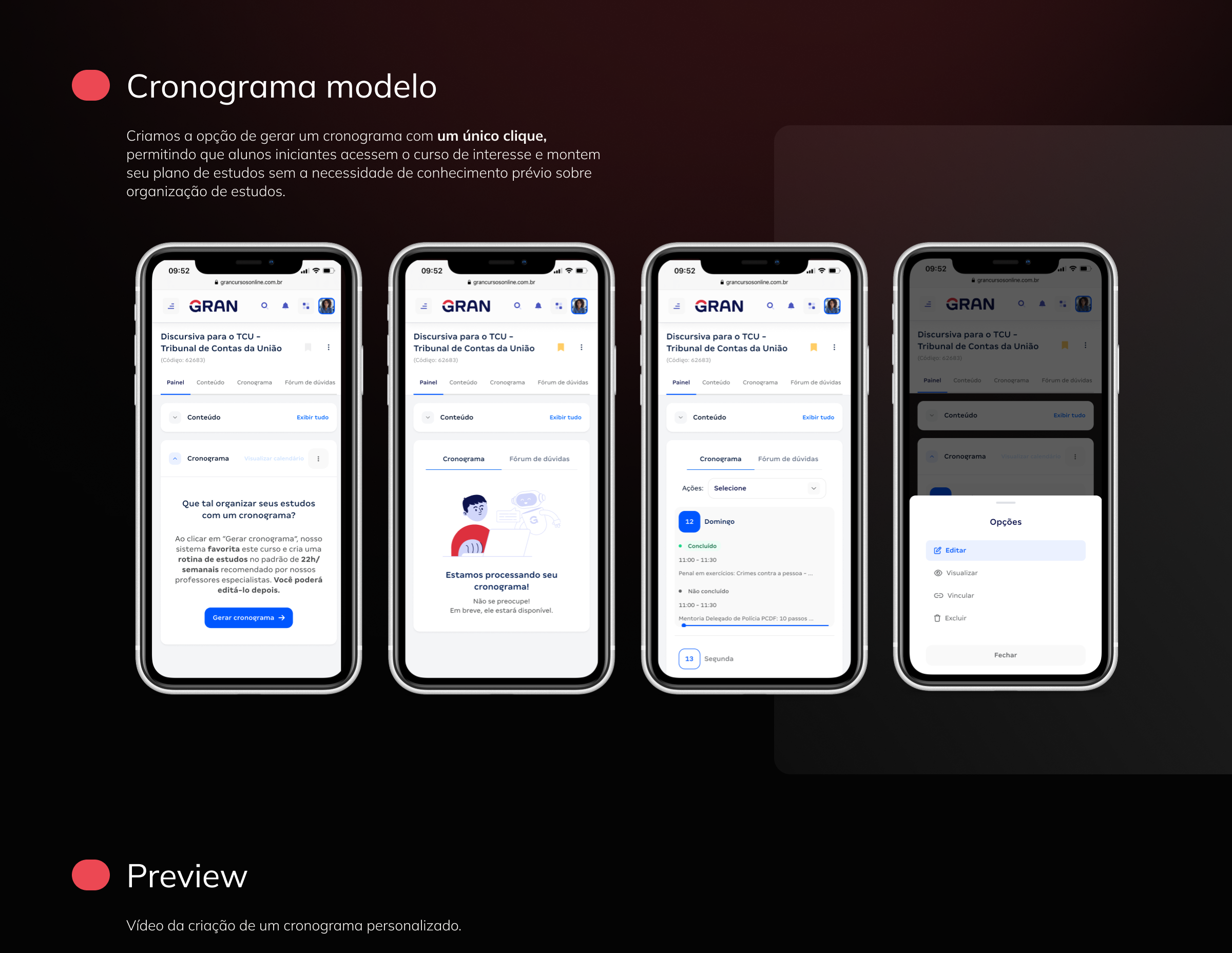 Cronograma modelo