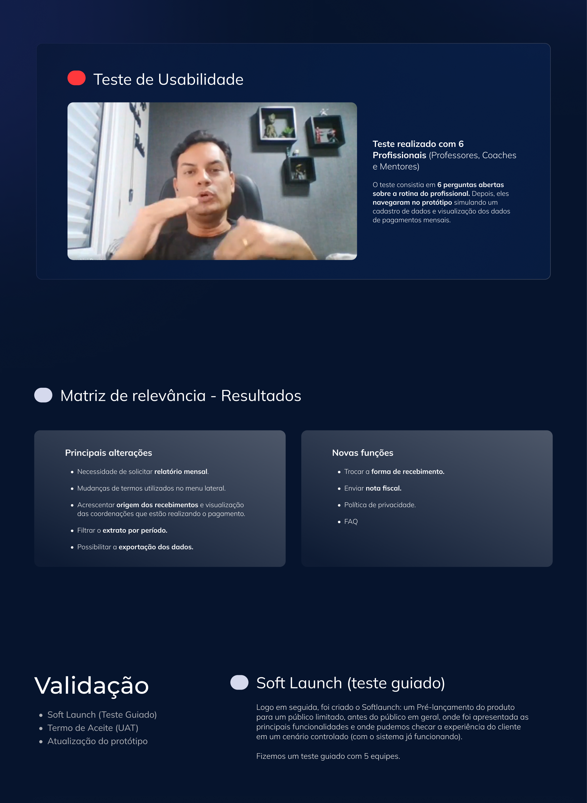 Mockups de telas do aplicativo