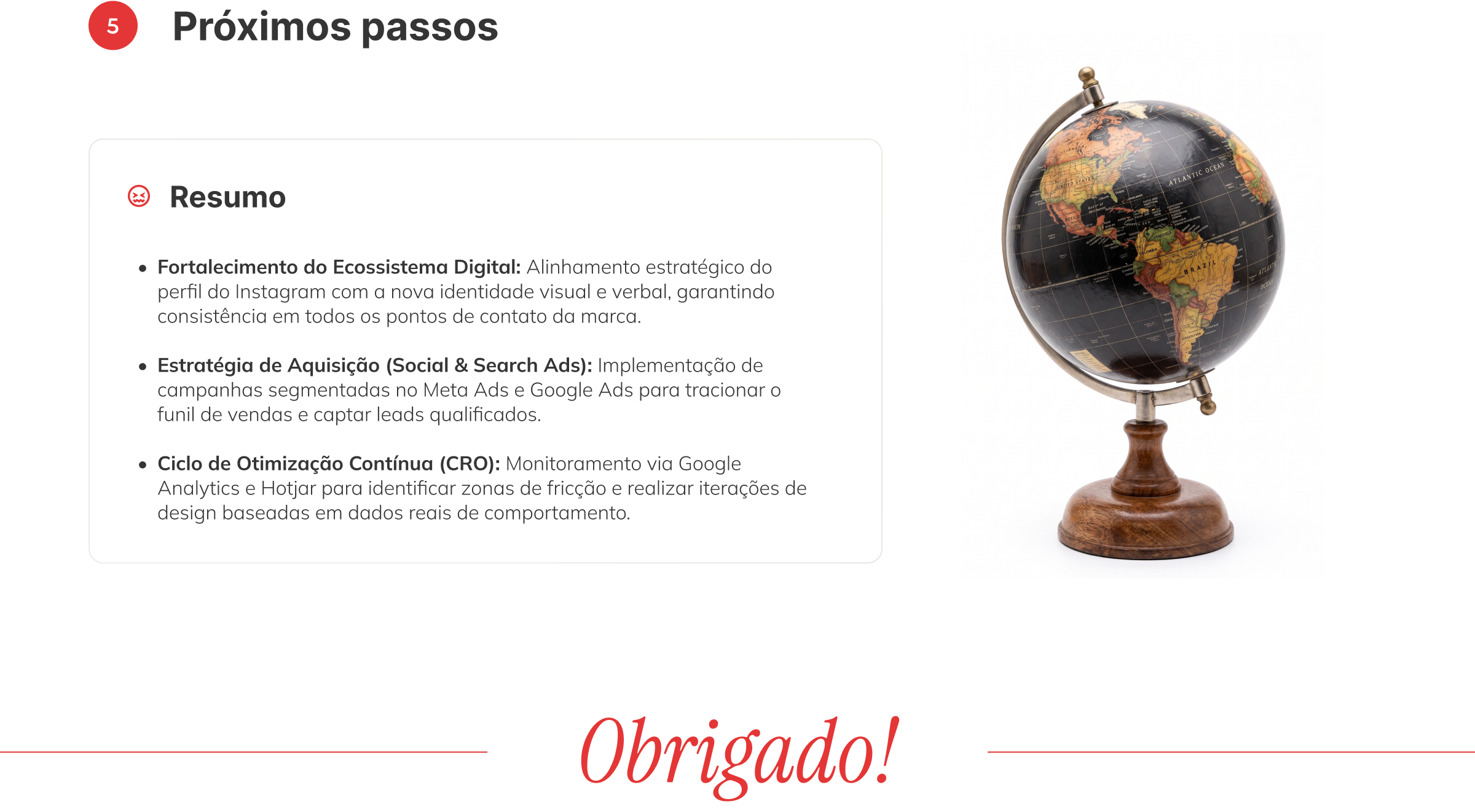 Próximos passos e agradecimento